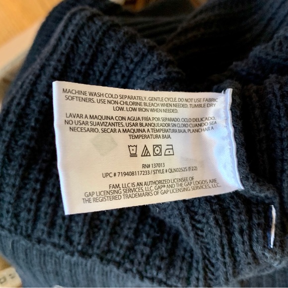 GAP Women’s Oversized Black Button-Front Woven Cotton Knit Cardigan Sweater Soft - Picture 12 of 13